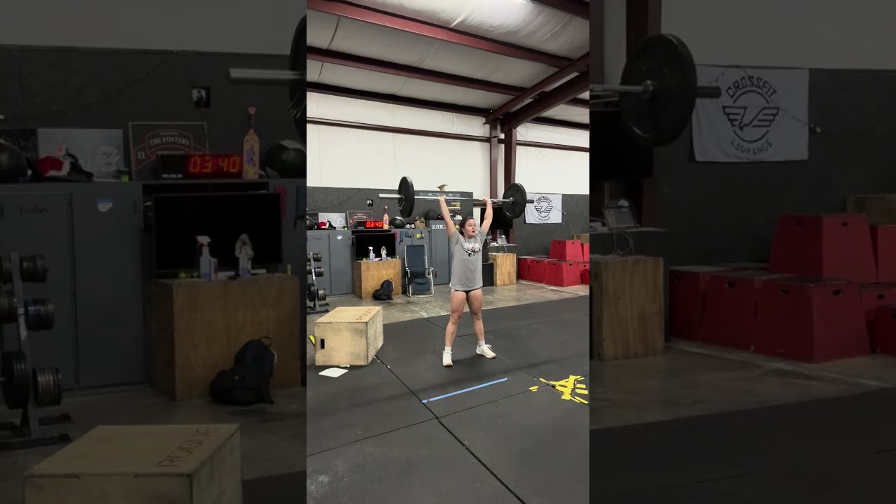 3/3 WOD. Power cleans, push press, BJ