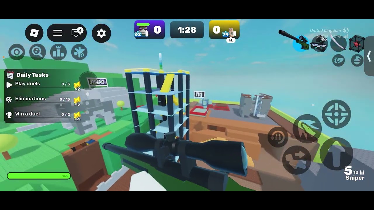 Me and my friend playing rivals in Roblox:)