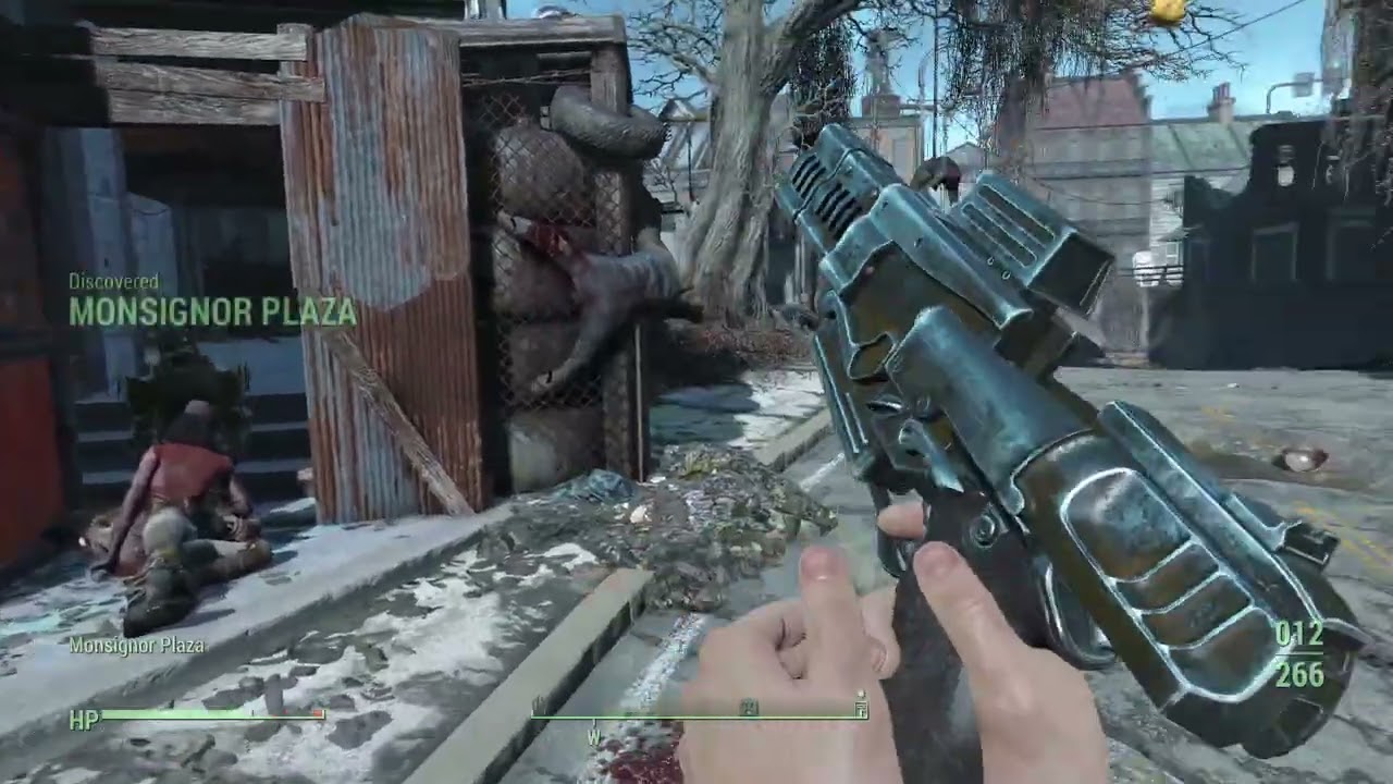 Fallout 4 | Fight against Raiders outside Monsignor Plaza