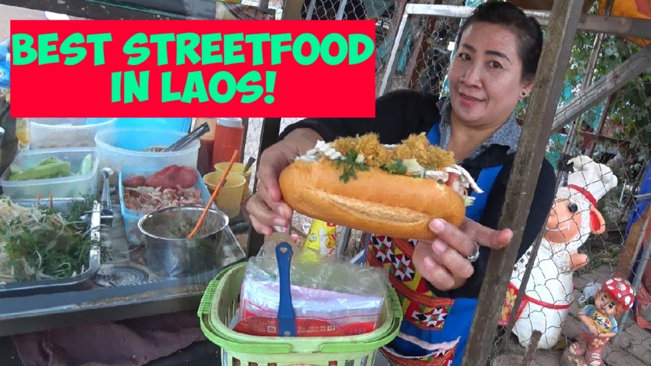 Christmas in Laos: One of the best sandwiches ever / travel vlog Vientiane / food vlog