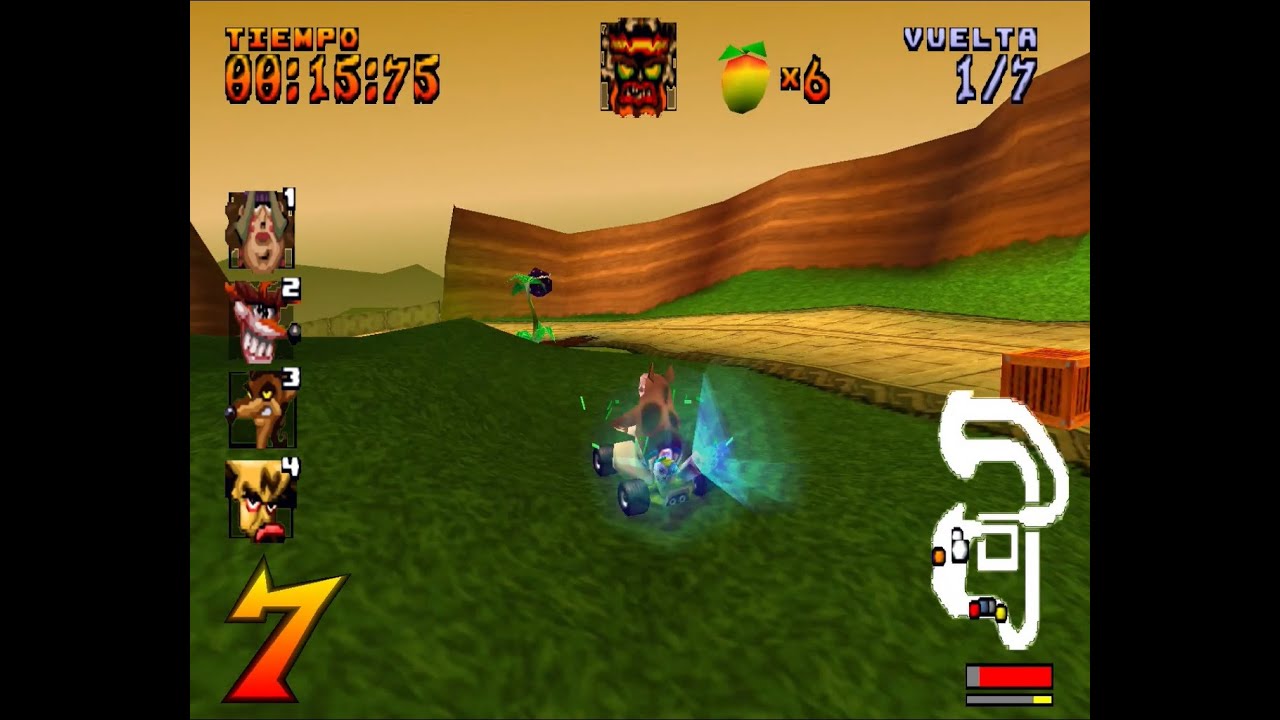 🏎️Crash Team Racing🏎Dingodile Ps1▷Mod Blue Fire+Mode 😎◁▷Expert Difficulty