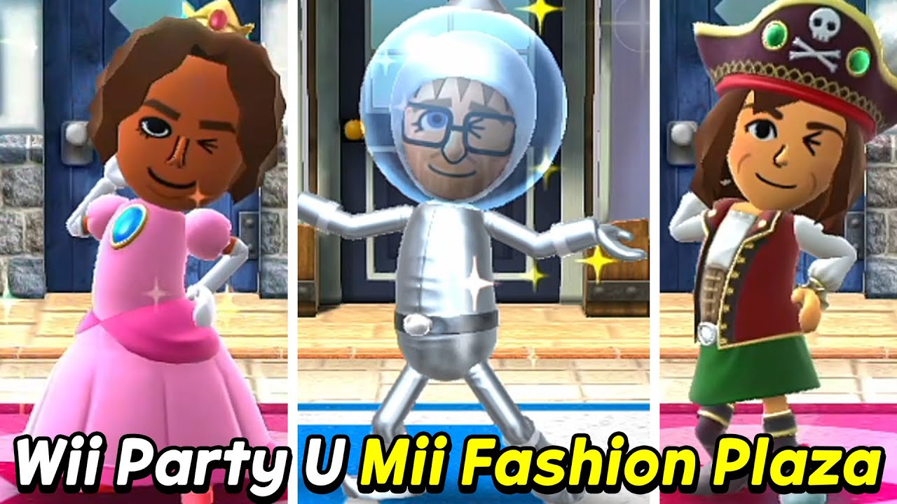 Wii Party U Mii Fashion Plaza gameplay | Delilah Vs Merrick Vs Masako Vs Massimo | Advanced com