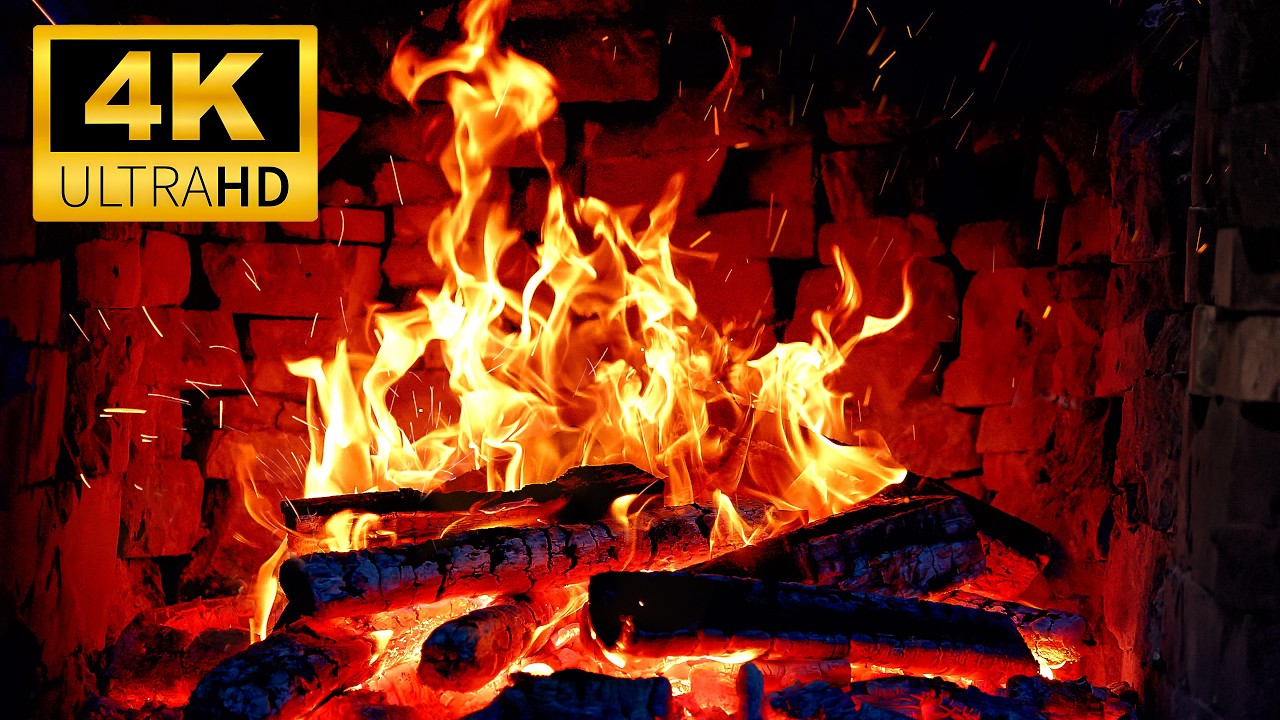 🔥 Lunar New Year Fireplace 4K | Warm Burning Logs & Crackling Fire Sounds | Fireplace Ambience
