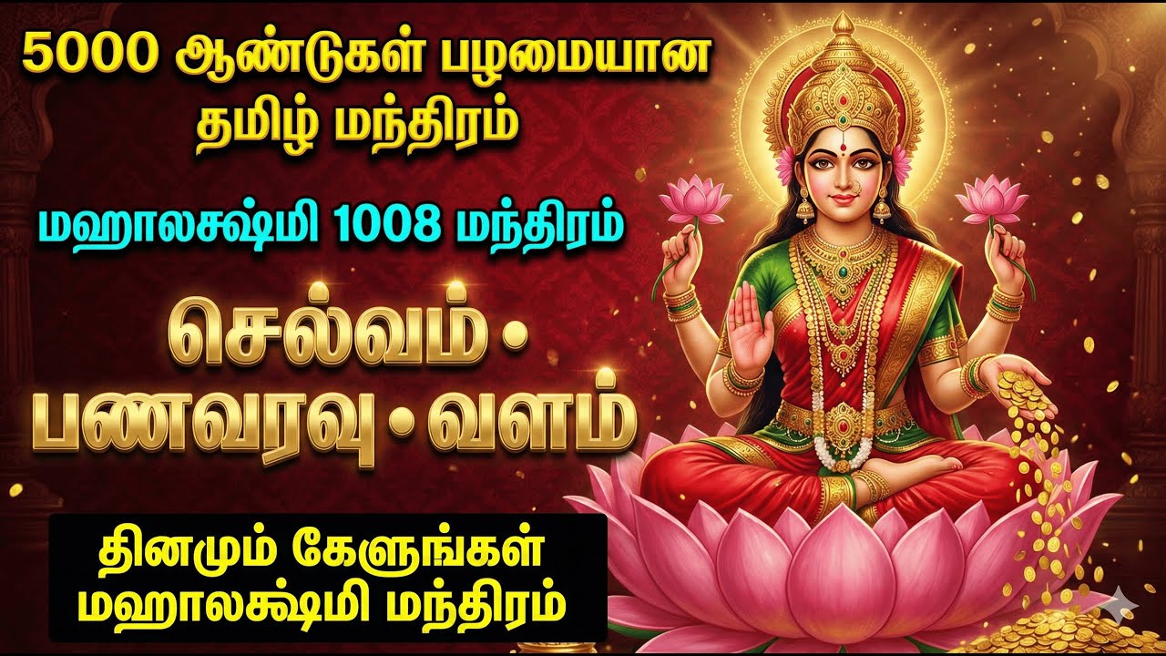 5000 Years Old Tamil Mantra 🔱 The Secret Mahalakshmi 1008 Chant for Wealth, Money & Prosperity
