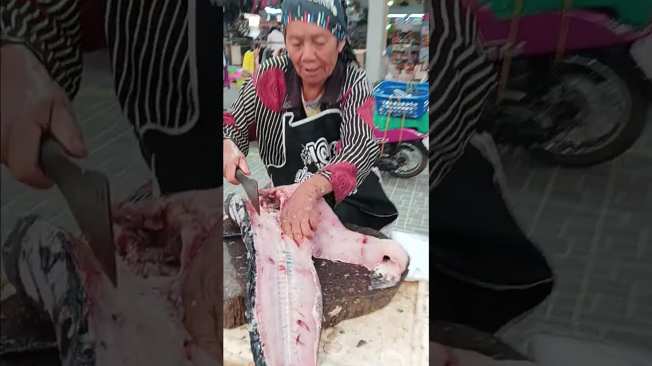 แล่ ผ่า ตัด ปลาชะโด4กิโล แม่น้อม ตลาดสดธาตุพนม