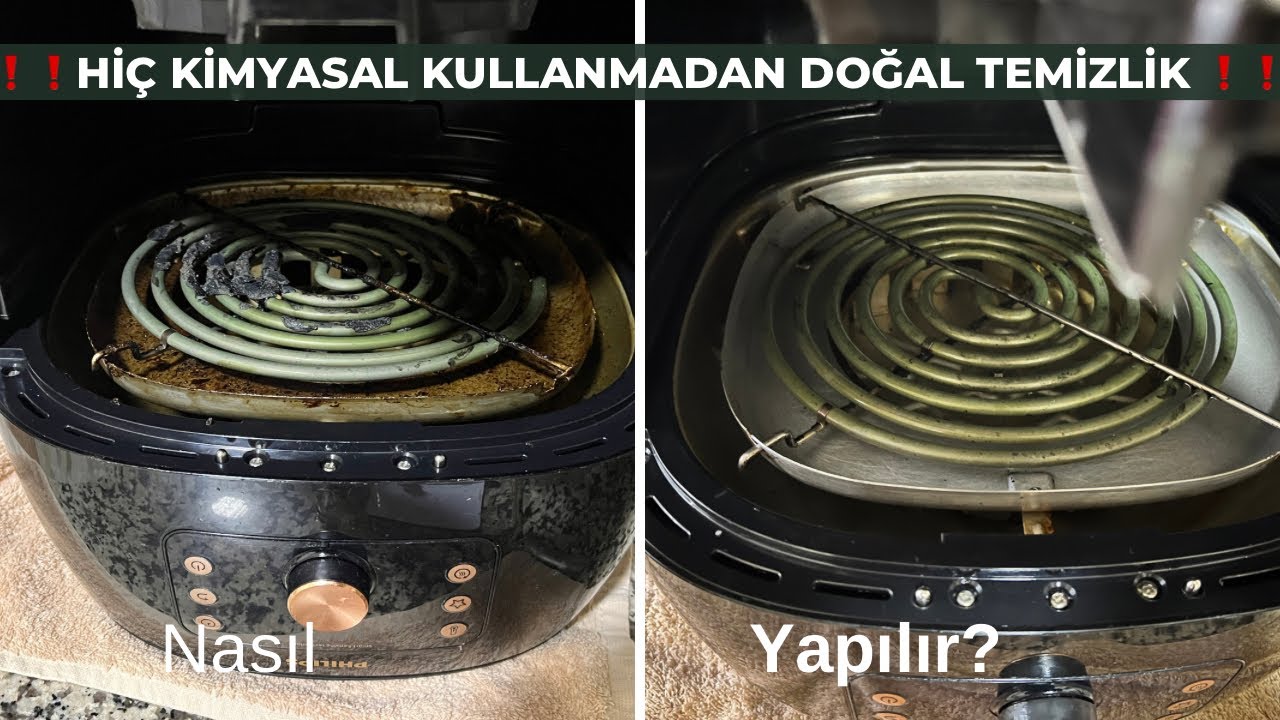 AİRFRYER TEMİZLİĞİ | HİÇ KİMYASAL KULLANMADAN NASIL TEMİZLENİR? #airfryer #philipsairfryer #temizlik