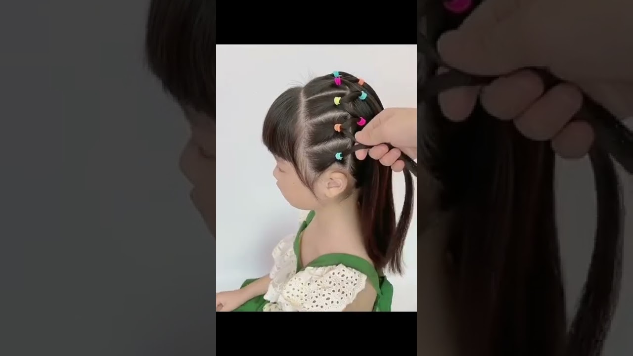Easy hair design for Cute😘Baby Girls #youtubeshorts#shorts #ytshorts#hairstyle #hairdesign