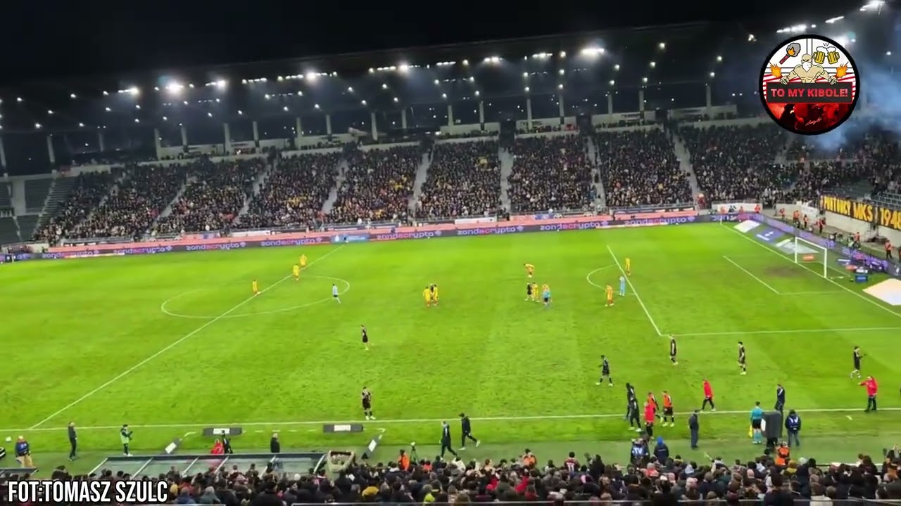 Radość kibiców Pogoni Szczecin po golu przeciwko Koronie Kielce 16.03.2026