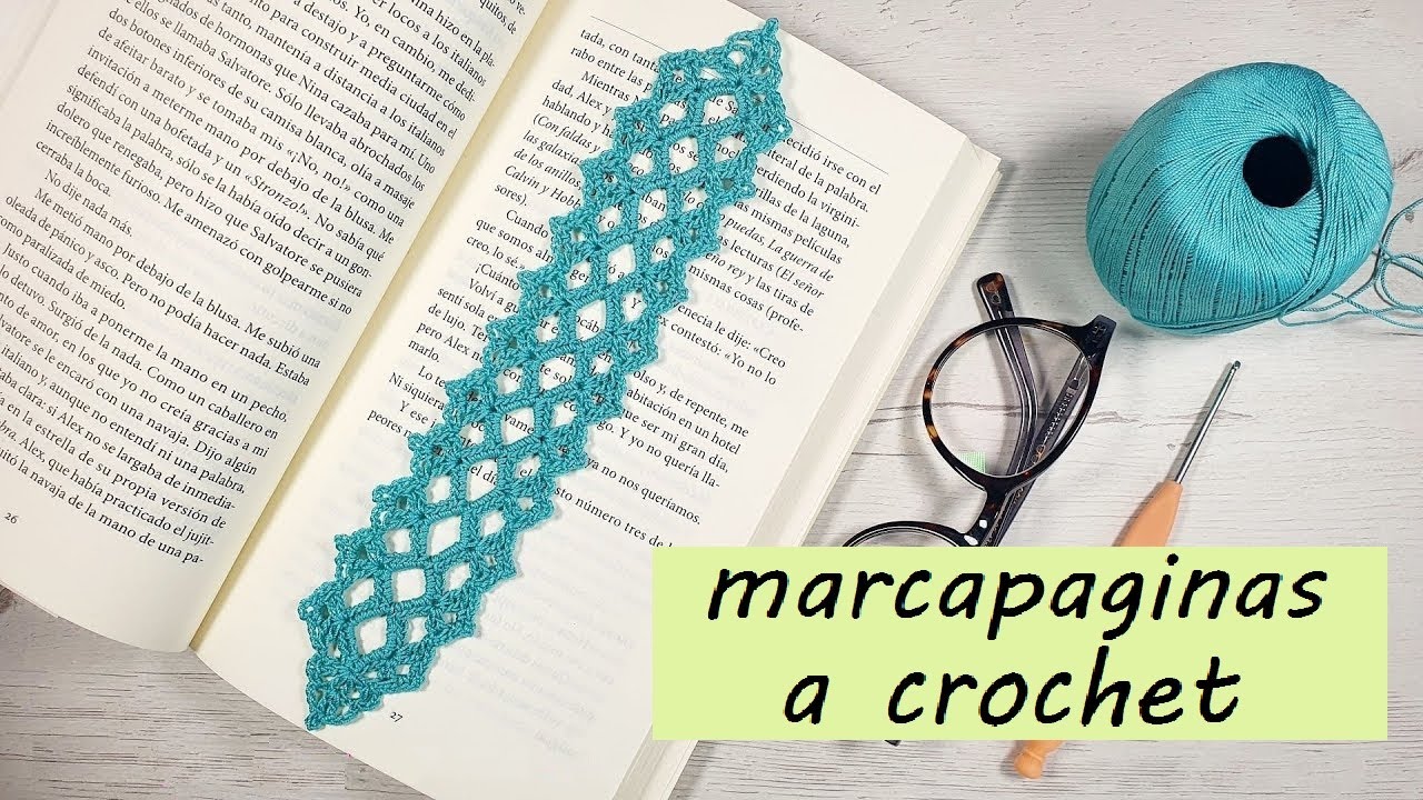 Marcapáginas tejido a crochet paso a paso