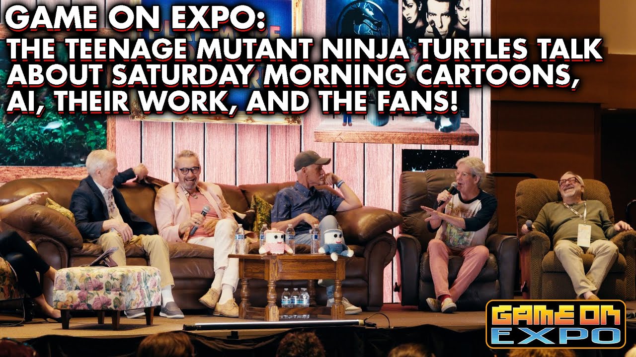 The Teenage Mutant Ninja Turtles talk about Saturday morning cartoons, AI, their work and the fans!