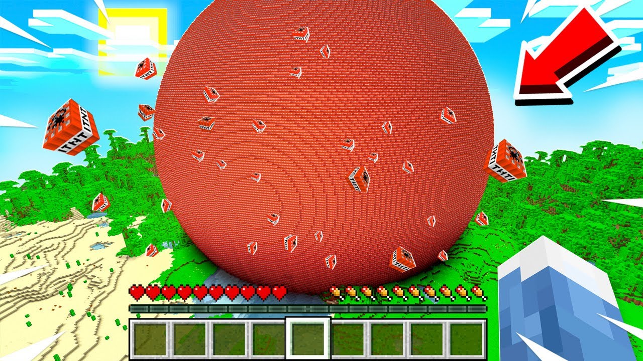 MINECRAFT 167,203,744 BLOCK TNT BALL (WITH AFTERMATH)