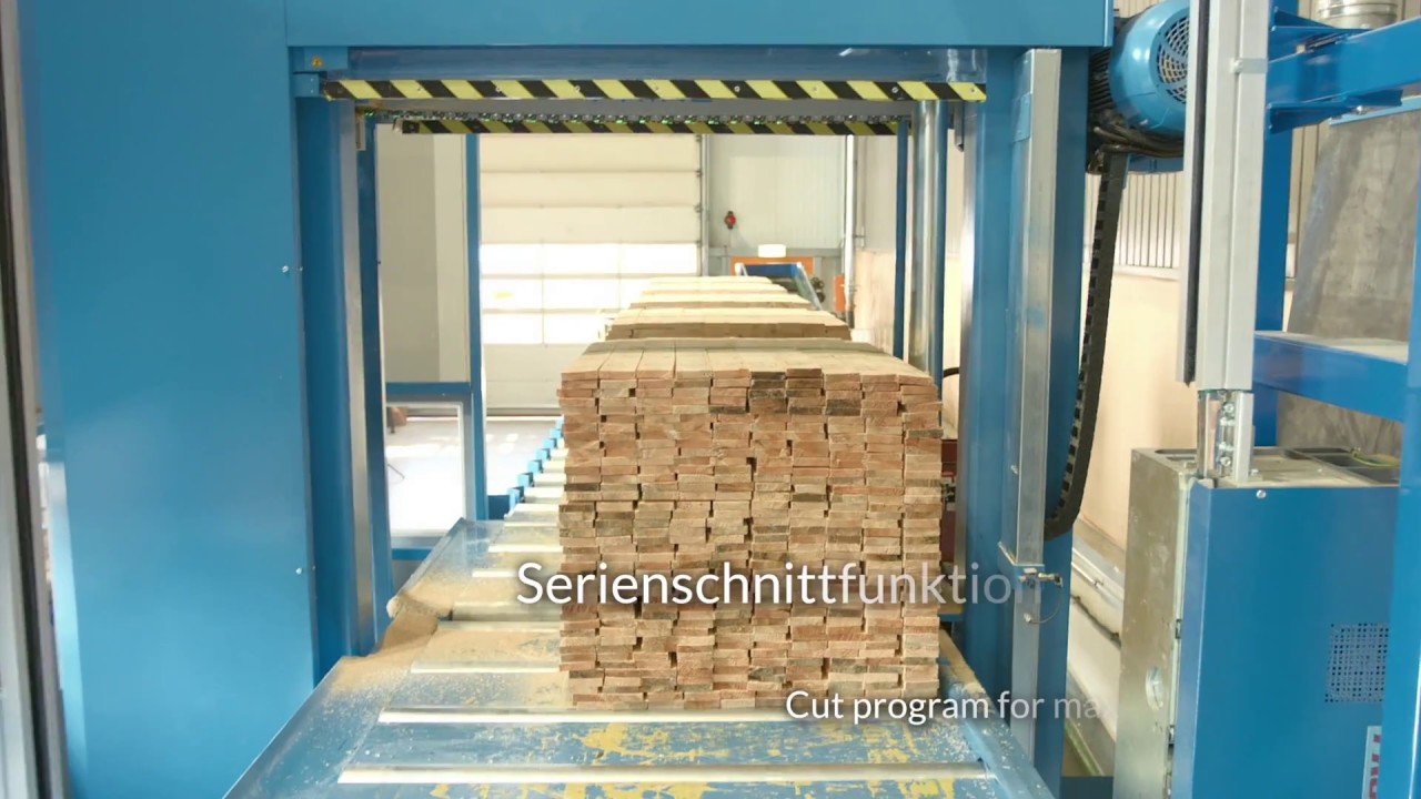 Prinz PC120, vollautomatische Bretterpaketsäge mit Rollgang