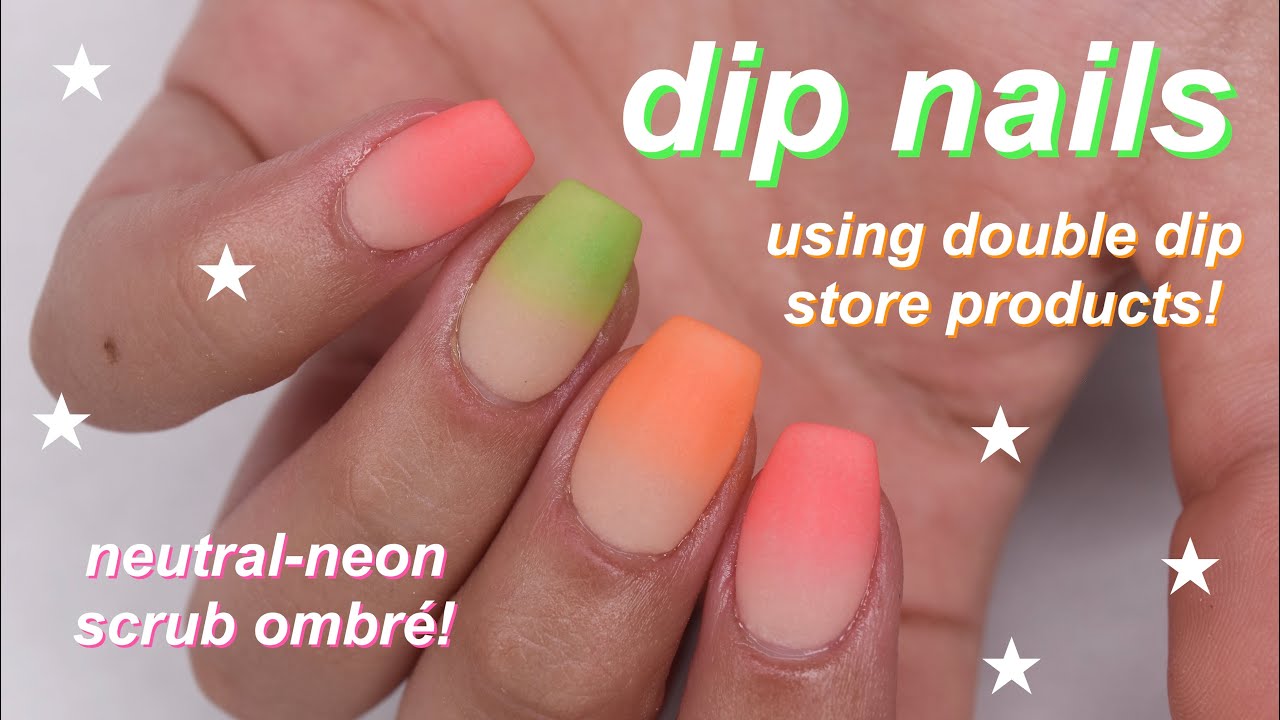 double dip nails review + nude-neon scrub ombré!