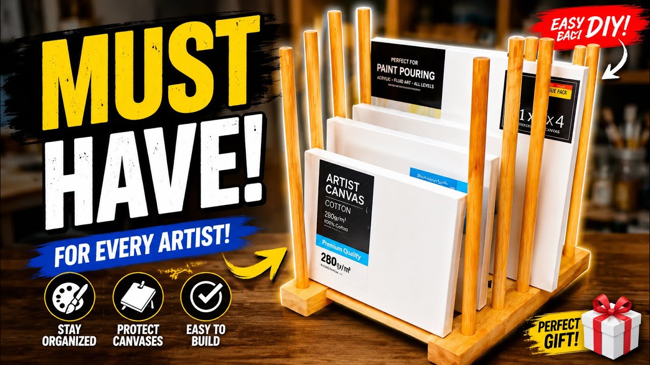 Viswin Paint Canvas Art Display Rack, Vertical Canvas Rack | Table Top