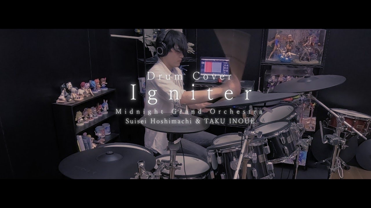 【Midnight Grand Orchestra】星街すいせい - Igniter ドラム叩いてみた / Igniter Drum Cover