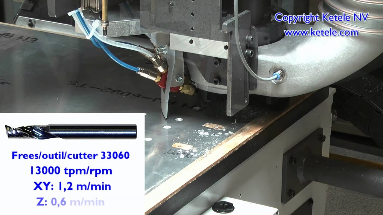 routing aluminium with vacuumcleaner and mister