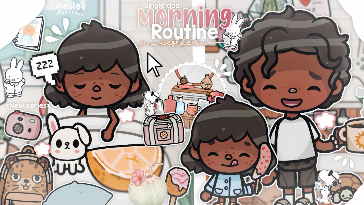 *Aesthetic* Single Dad Morning Routine 💐🐠 | Toca Boca World | 🌷 | Voiced |