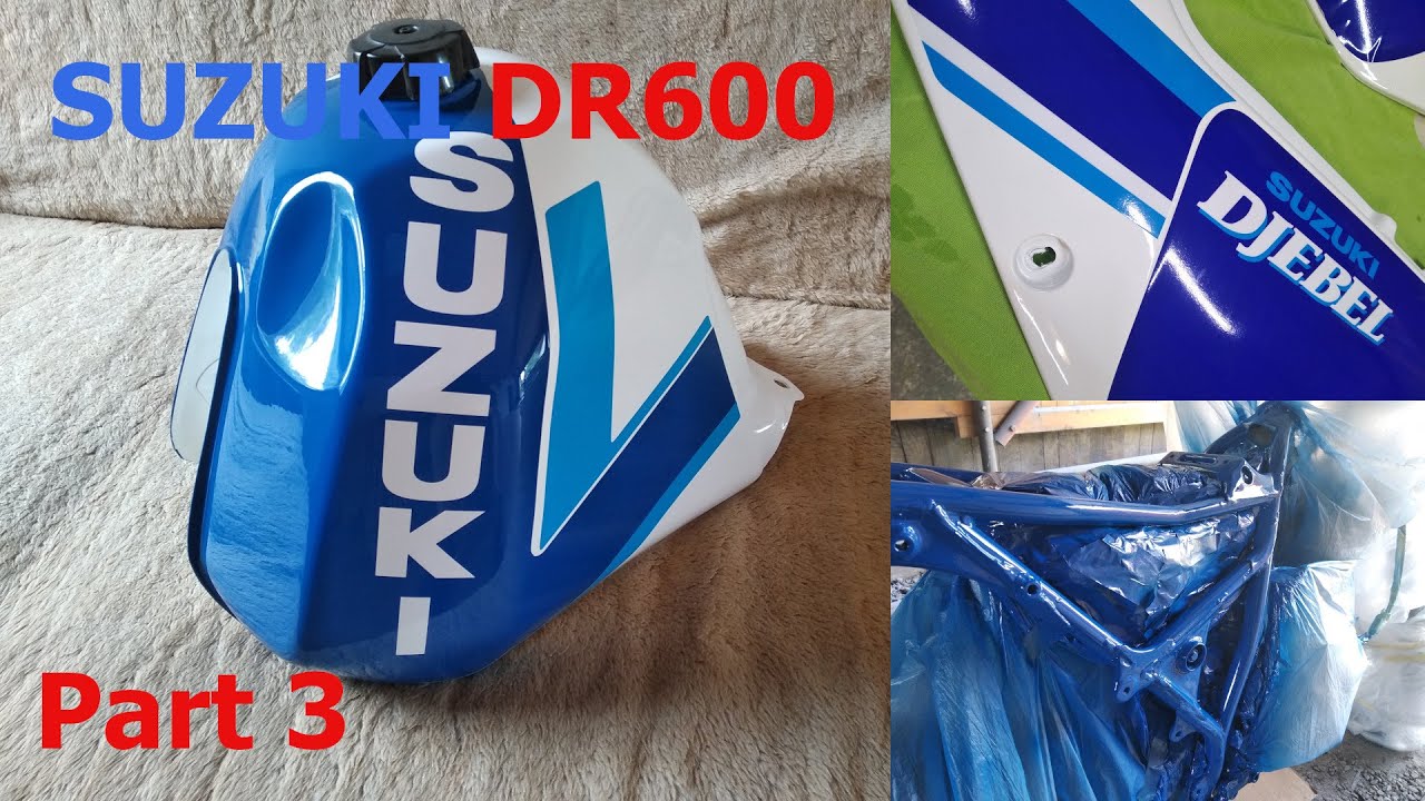 Terénní motorka Suzuki DR 600  Djebel - Part3 Lepení samolepek na motorku