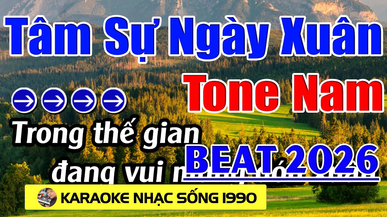 Tâm Sự Ngày Xuân - Karaoke Tone Nam  ( Cm ) - Beat Hay 2026 - Karaoke Nhạc Sống 1990 - Beat Mới