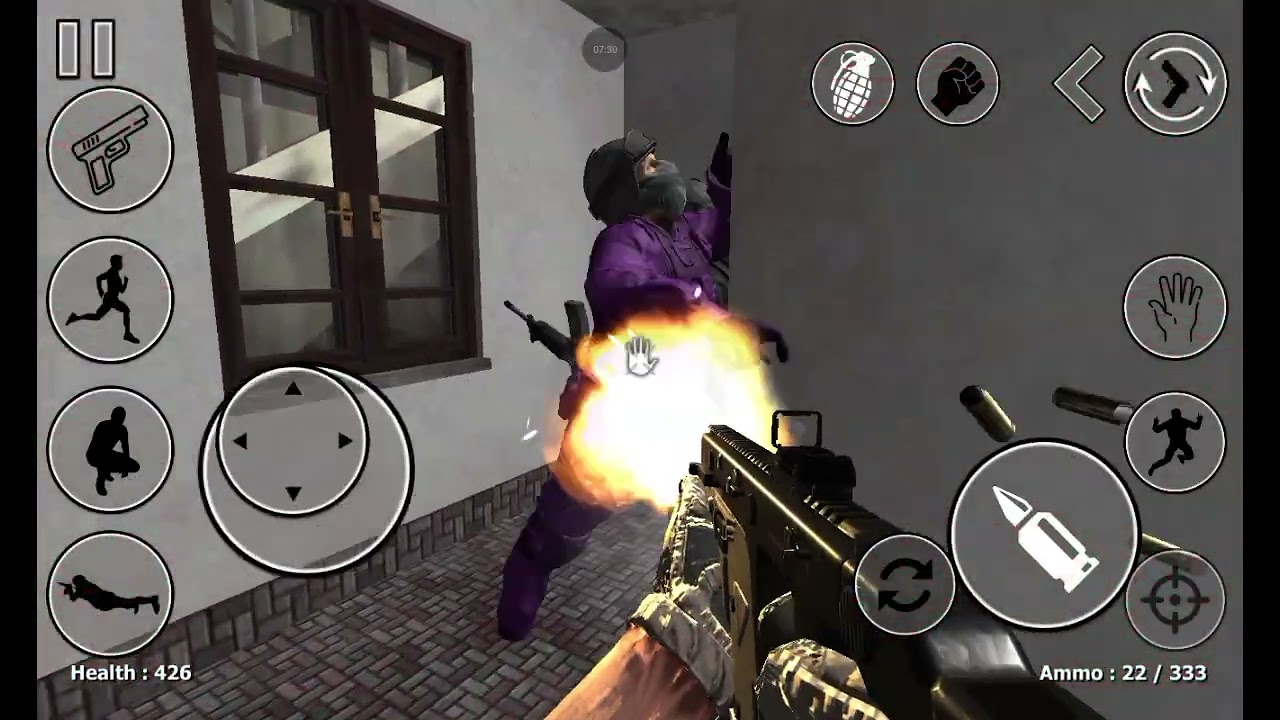 Jugando Frontline blaster