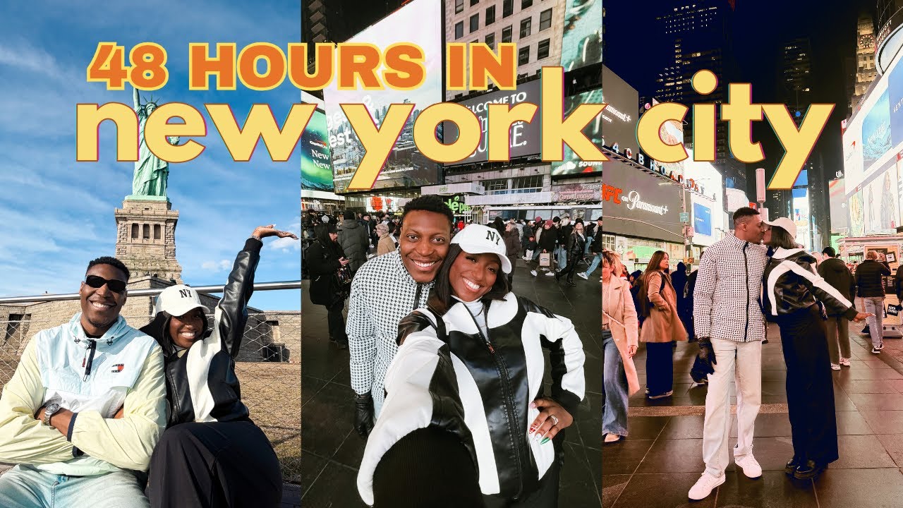 48 hours in new york city 🇺🇸🗽 statue of liberty, times square + food tour 🍕