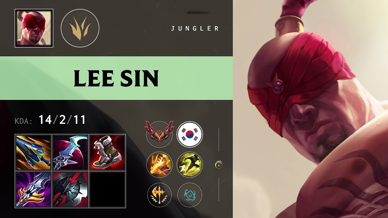 Lee Sin Jungle vs Nidalee - KR Grandmaster Patch 26.16