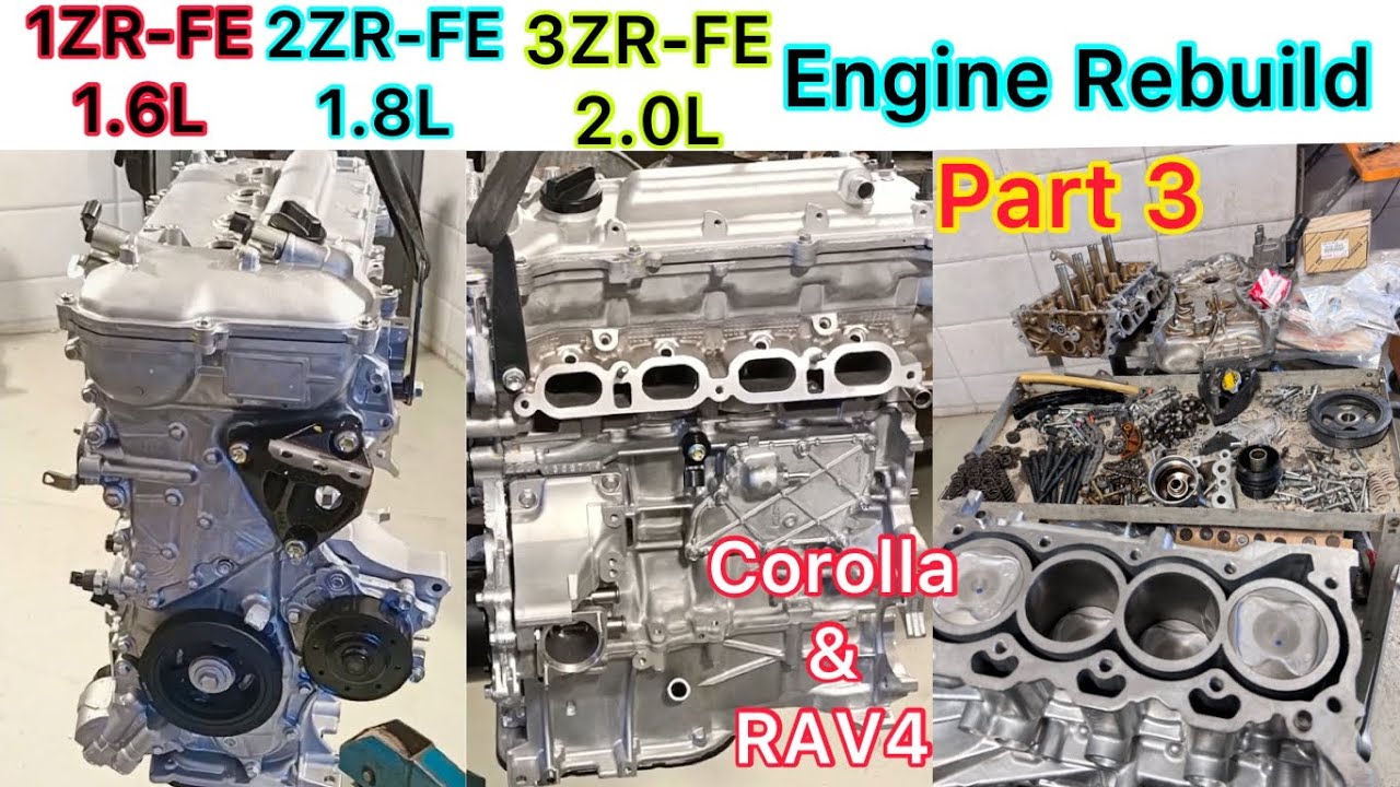 2ZR-FE 1.8L Engine Rebuild || Timing Chain Cover And Valve Cover Install Of Toyota Corolla