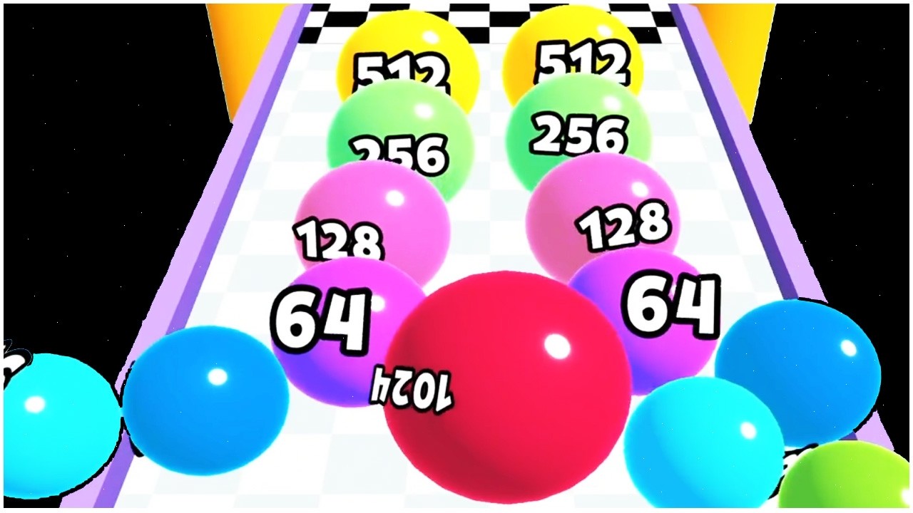 Ball Run 2048 merge number - Gameplay Walkthrough - Levels 1-24