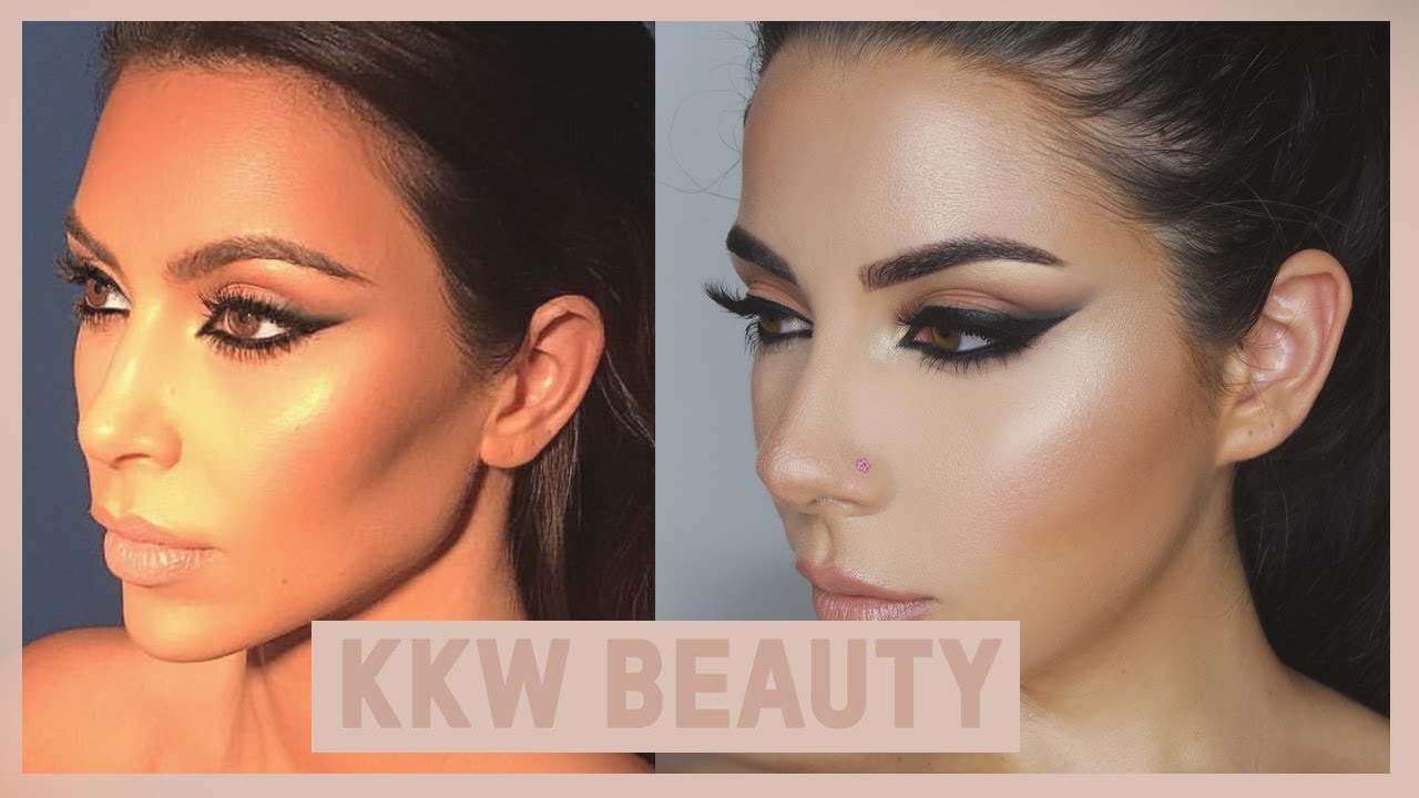 Kim Kardashian West Inspired Makeup Tutorial + KKW Beauty Contour kit Review | Tina Kosnik