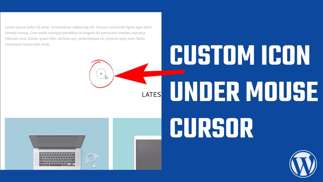 How to add a custom icon under the mouse cursor in WordPress using CSS? #WordPress 90