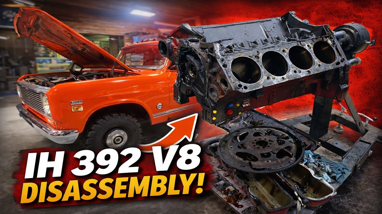 Разборка двигателя 392 IH V8 | Пикап International 200 1975 года выпуска