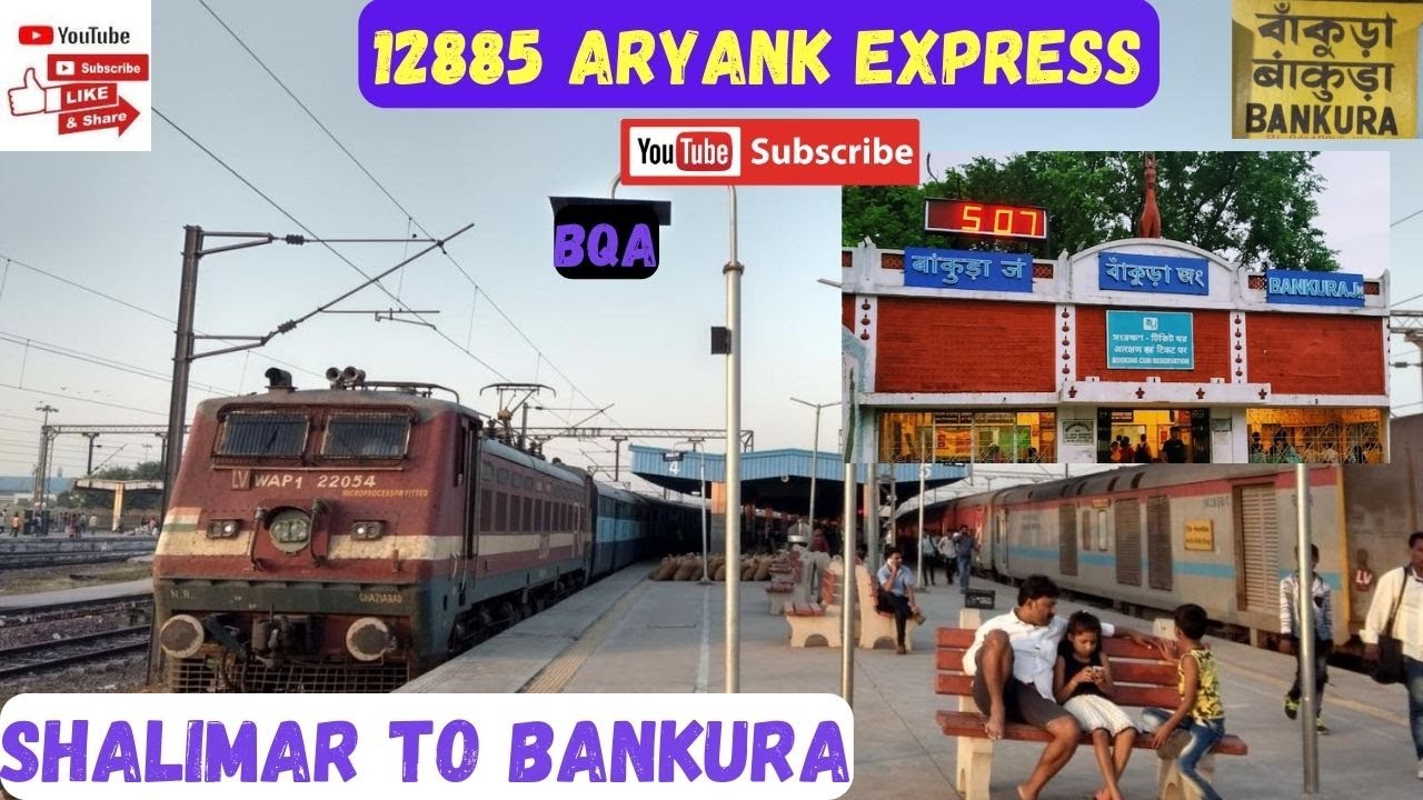 12885 Aryank Express || Shalimar to Bankura || Train Journey Vlog || ICF Coach |*High Speed 110 Kmph