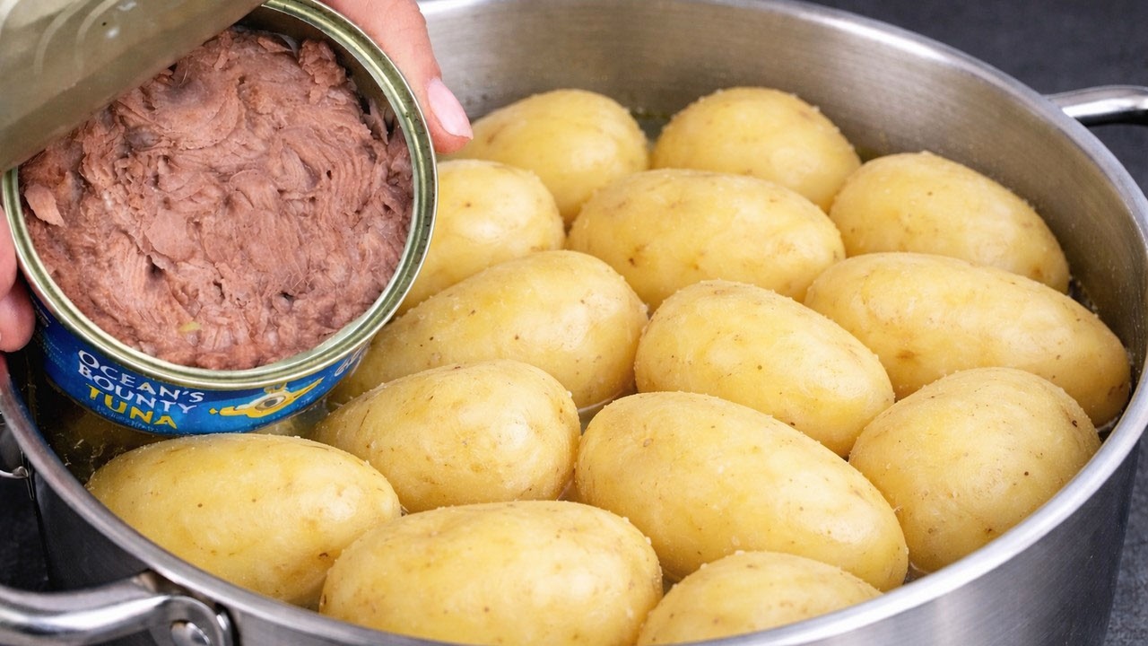 Ein einfaches Rezept für Thunfisch und Kartoffeln! Es ist so lecker, dass ich es jeden Tag koche!