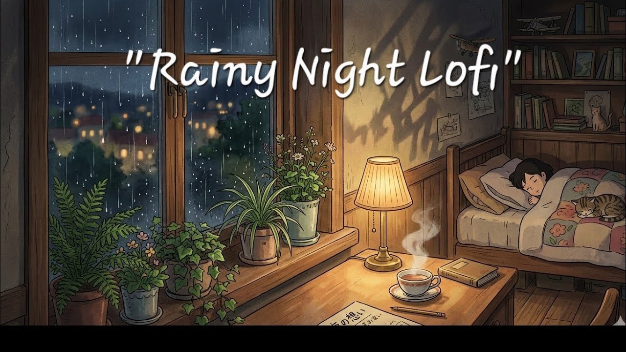 Midnight Windowpane 🌧️ Lofi Hip Hop Mix [Deep Sleep / Study / Relax]