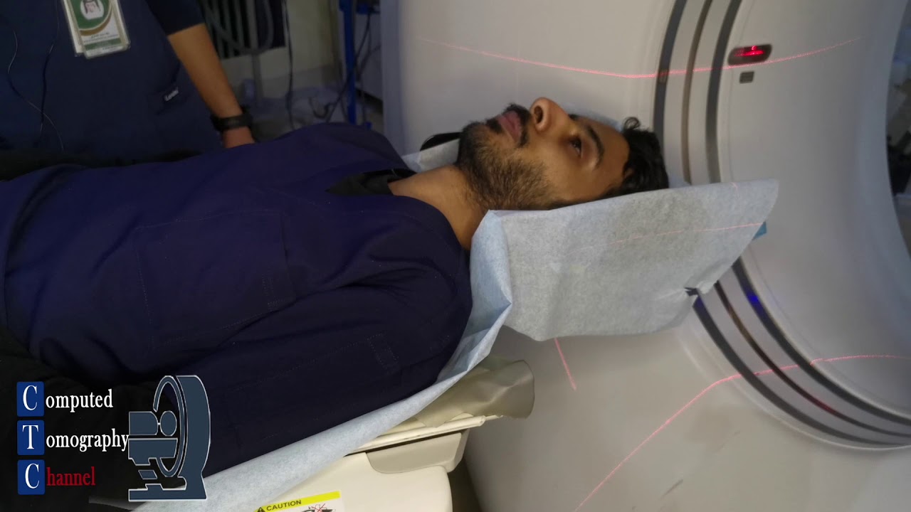 فحص المخ ( الدماغ ) بالأشعة المقطعية بجهاز GE