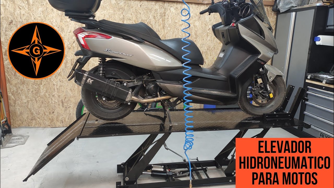 ELEVADOR DE MOTOS HIDRONEUMATICO , YA LO TENEMOS POR FIN !!   / GINESSOT