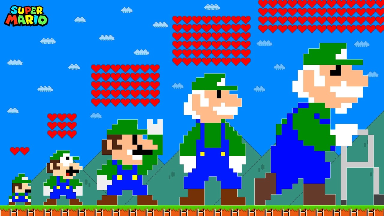 Super Mario Bros  When Luigi Has 1,000,000 Hearts From Birth to Immortal (Part 2)