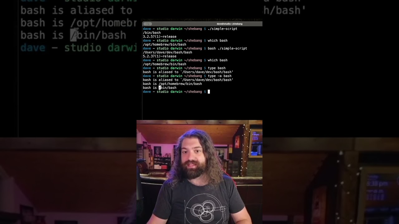 Some trickery with shebangs, PATH, aliases, etc. shell magic