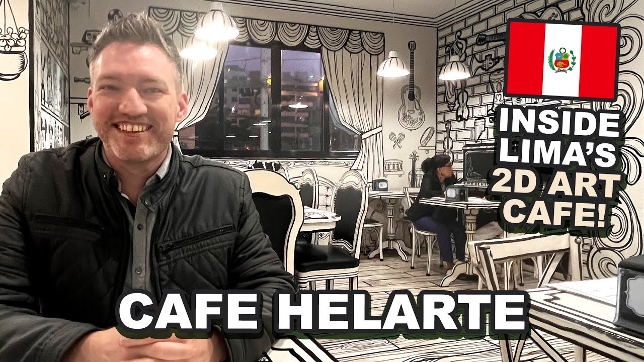 🇵🇪 CAFE HELARTE: LIMA'S MOST ARTISTIC DESSERT CAFE! (2D ART + ICE CREAM!) 🇵🇪