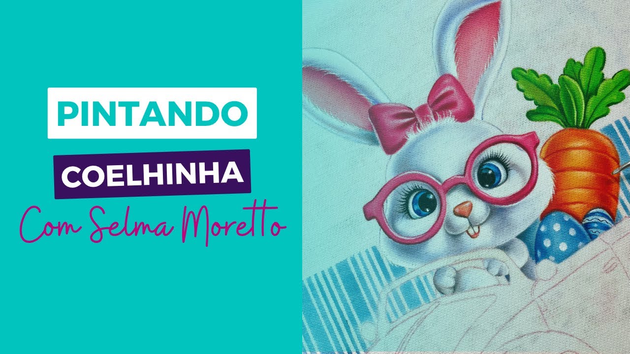 Pintando Coelhinha e Cenoura em Tecido