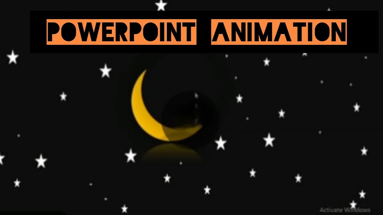 Chandni Raat Animation in PowerPoint 🔥 #shortvideo  #powerpoint #chandniraat #star #moon 