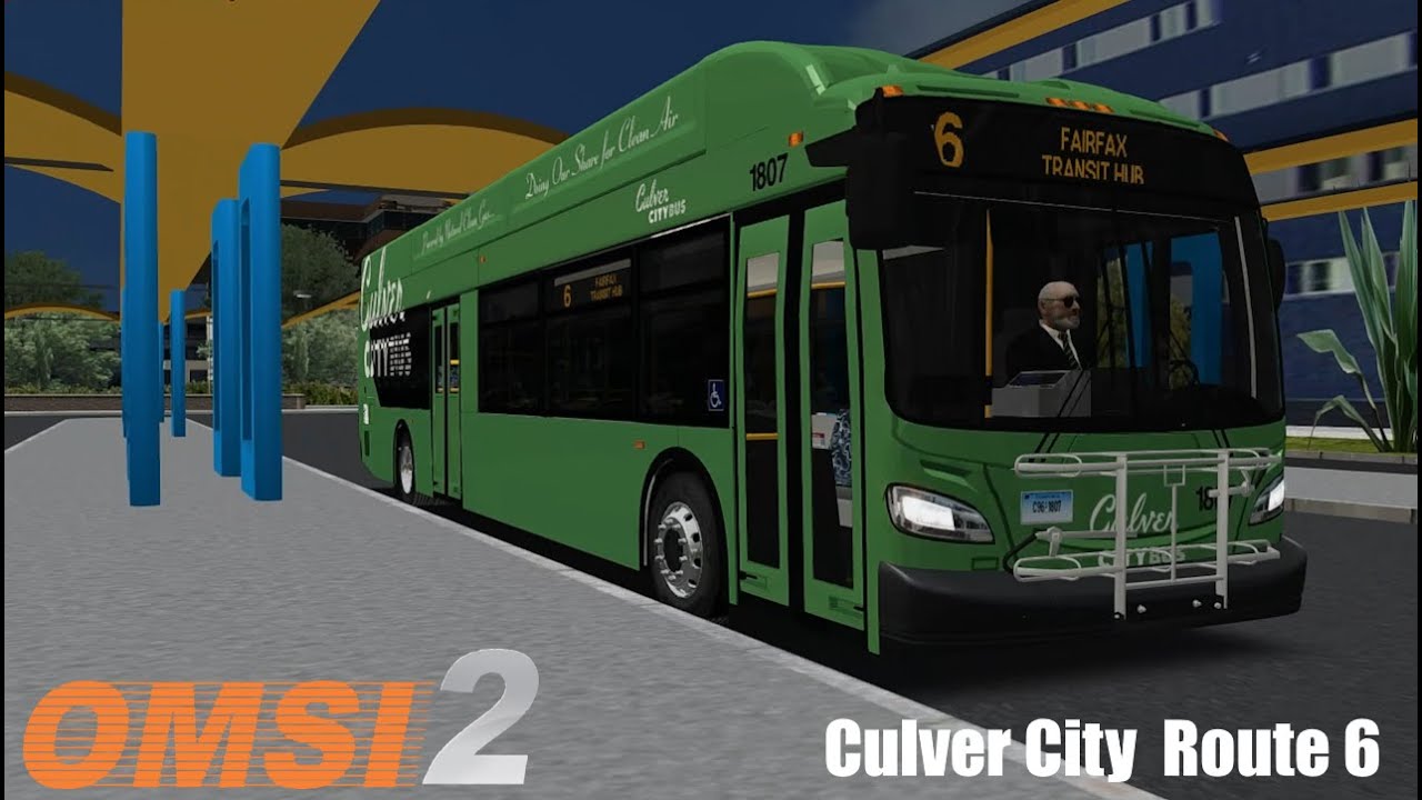 OMSI 2 Fictional LA Map Culver City Bus RT. 6 UCLA to Fairfax Transit Hub