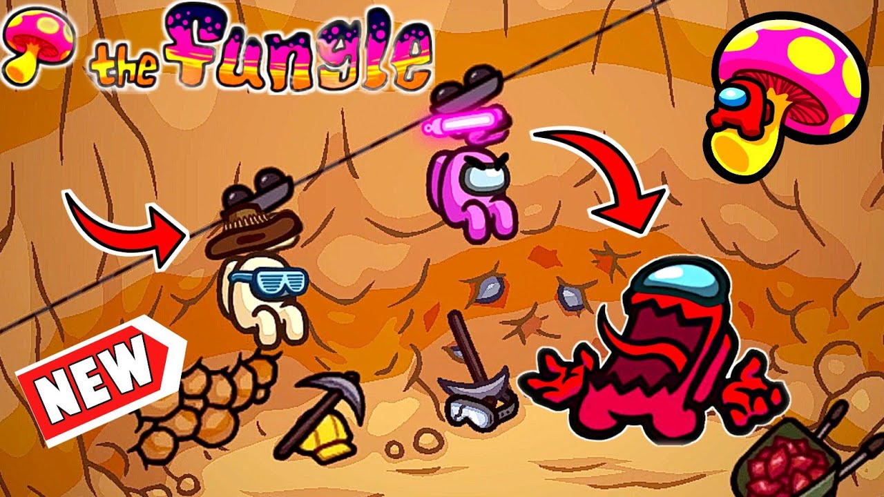 *New* Among Us THE FUNGLE MAP Gameplay (Hide n Seek) no commentary