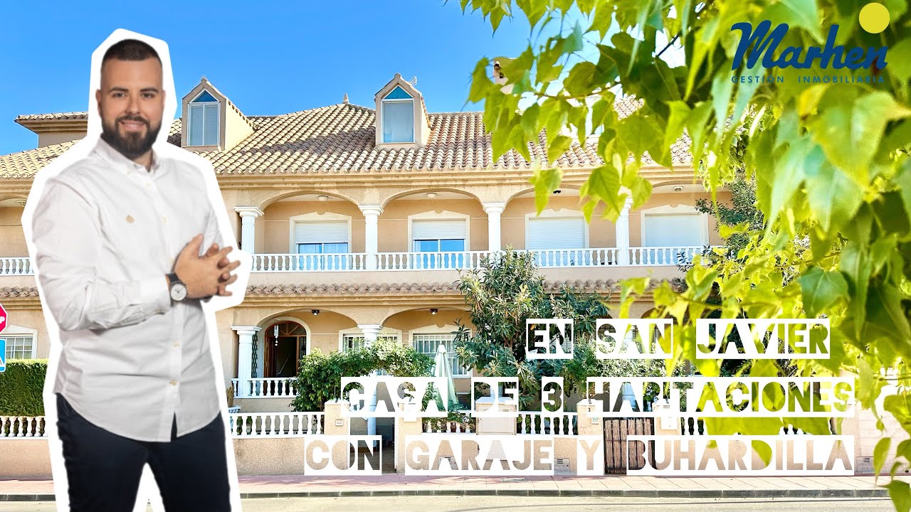 Casa grande con 3 habitaciones, garaje y buhardilla en San Javier