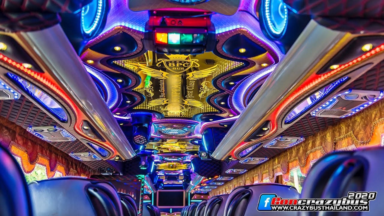บรรประชาทัวร์ Bus Thailand เบสอย่างแน่น แสงสีเสียงการตกแต่งภายในสไตล์บัสเทค