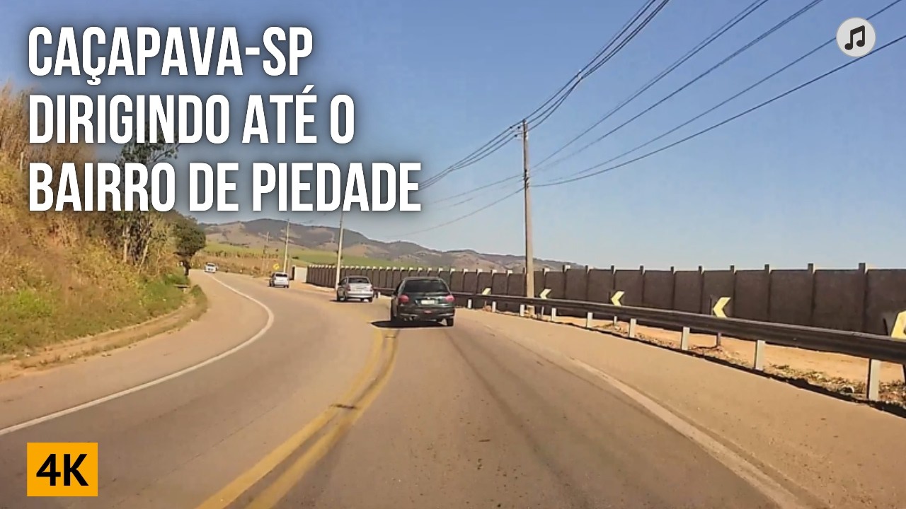 Dirigindo para o bairro de Piedade, Caçapava - SP, Brasil