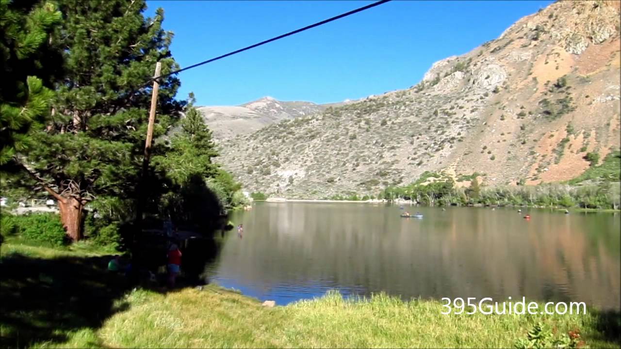 Lower Intake 2 Campground and surrounding lake near Bishop, California