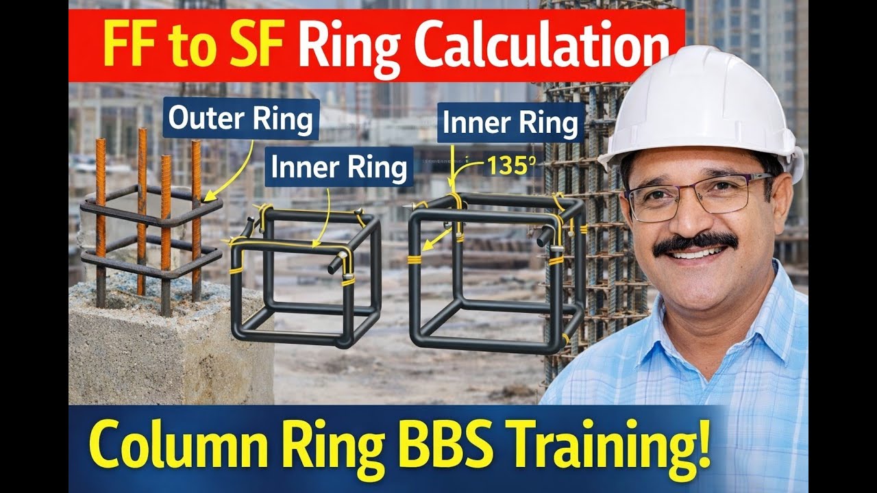 FF ರಿಂದ SF ಮಟ್ಟದ ಕಾಲಮ್ ರಿಂಗ್ BBS ತರಬೇತಿ | Stirrups ಲೆಕ್ಕಾಚಾರ ಸಂಪೂರ್ಣ ವಿವರಣೆ