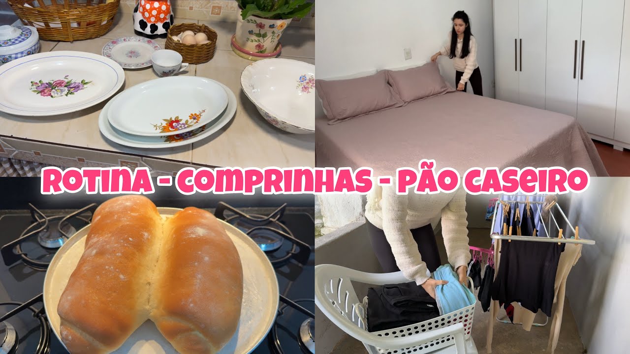 ROTINA MORANDO EM CHÁCARA- COMPRINHAS DE BAZAR/ANTIQUÁRIO- PÃO CASEIRO FÁCIL