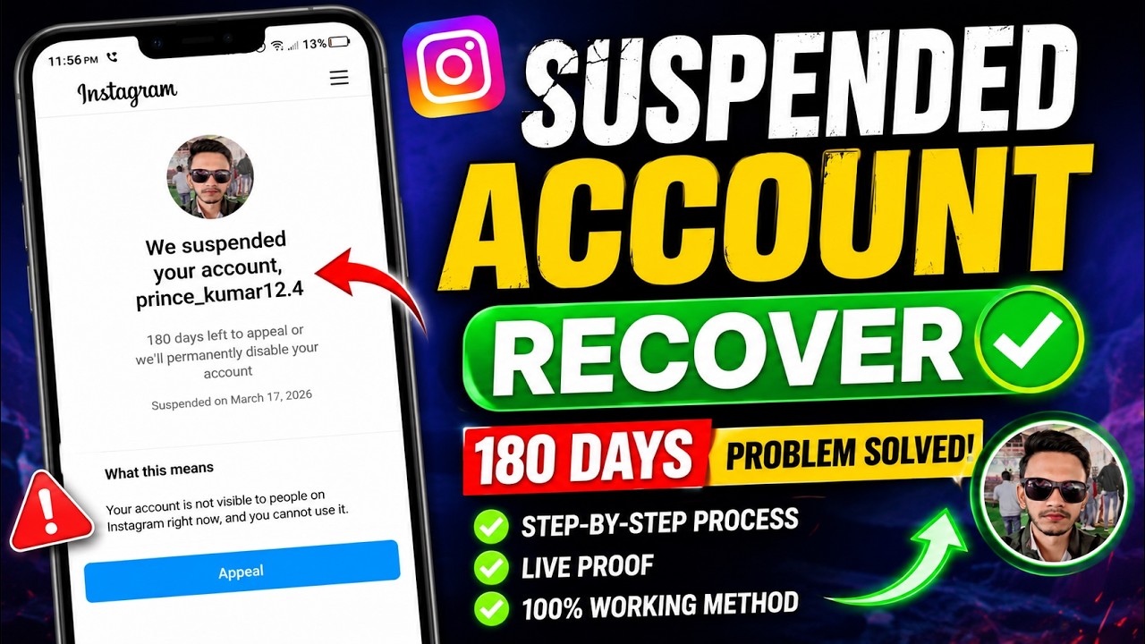 How to Recover a Suspended Instagram Account? (180 Days Problem Solved)